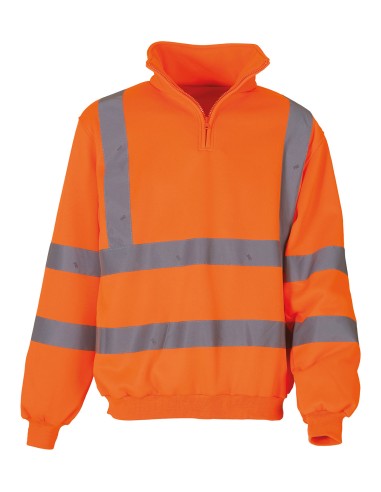 Y-HVK06-Hi-Vis 1/4 Zip Sweatshirt